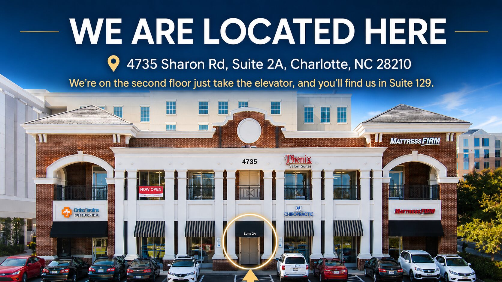 Exterior of Valencia Voci's new Charlotte location